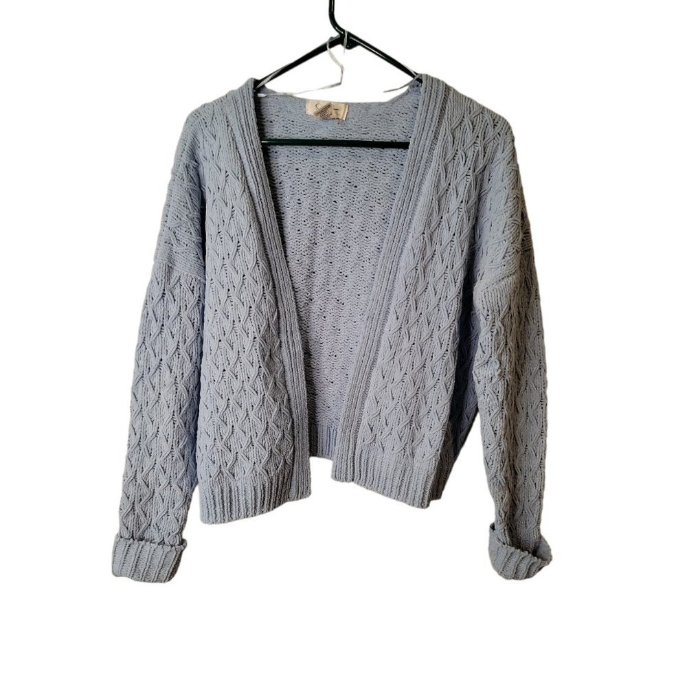 Jessica Simpson Small Womens Cardigan Blue Open Front Sweater NWOT